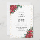 Recherche de poinsettia mariage invitations Rouge et vert