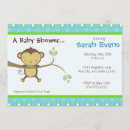 Recherche de singe mod invitations Bleu