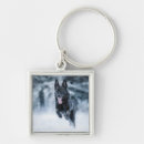 Recherche de loup noir porteclés Chien
