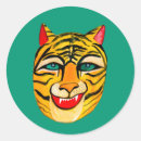 Recherche de chat coloré autocollants Aquarelle