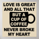 Recherche de love coffee posters Café