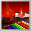 Recherche de bougie rouge posters Coloré