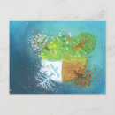 Recherche de quatre arbres cartes postales Automne