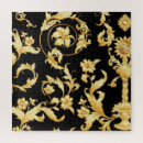 Recherche de motif floral puzzles Doré