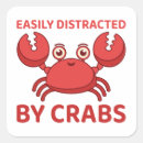 Recherche de crabe drôle autocollants Océan