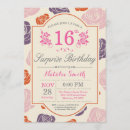 Recherche de violet 16ans anniversaire invitations Sweet sixteen
