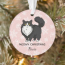 Recherche de chat noir et blanc ornements Amoureux des chats
