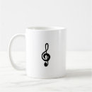 Recherche de symboles de musique tasses Noir et blanc