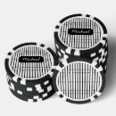 Recherche de chic jetons poker Noir et blanc