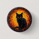 Recherche de chat noir de halloween badges Automne