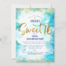 Recherche de blue gold anniversaire invitations Aquarelle