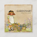 Recherche de jardin vintage cartes visite Peinture