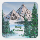 Recherche de peinture montagne autocollants Hiver