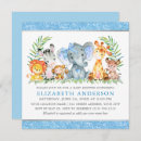 Recherche de blue safari baby shower invitations Animaux de la jungle