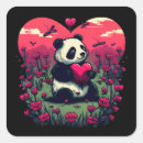 Recherche de panda valentine autocollants Coeur
