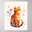 Recherche de coeur et rayure posters Aquarelle