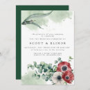Recherche de rouge et blanc mariage invitations Rustique