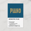 Recherche de pianist cartes visite Customer
