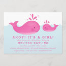 Recherche de baleine rose invitations Mignon