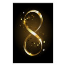 Recherche de symbole infini posters Noir