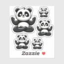 Recherche de dessin de panda autocollants Noir et blanc