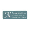 Recherche de simple monogram étiquettes adresse retour Pour elle