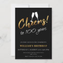 Recherche de de 100 ans invitations Noir et or