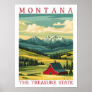Suche nach montana staat poster Vintag
