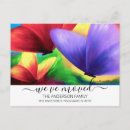 Recherche de peint main cartes postales Nous avons déménagé