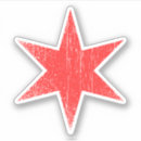 Recherche de drapeau de chicago autocollants Rouge