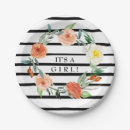Recherche de floral baby shower assiettes Chic