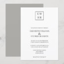 Recherche de blanc gris invitations Initiale