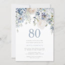 Recherche de blue floral anniversaire invitations Élégant