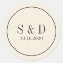 Recherche de jardin mariage autocollants Monogramme