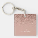 Recherche de rose carrés porteclés Monogramme