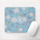 Recherche de papillon bleu tapis souris Nature