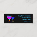 Recherche de bartender cartes visite Noir