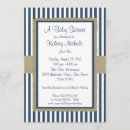Recherche de navy blue baby shower invitations Rustique