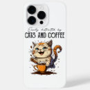 Recherche de amour de chat iphone coques Café