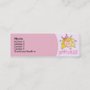 Recherche de princesses cartes visite Enfants