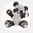Recherche de panda rose autocollants Baby shower