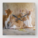 Recherche de chat tigré orange horloges Amoureux des chats