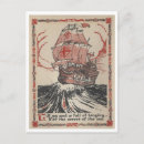 Recherche de bateau pirate cartes postales Vintage