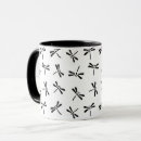 Recherche de motif de libellule tasses Blanc