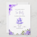 Recherche de purple tea party invitations Élégant