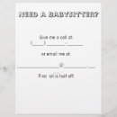Recherche de babysitter prospectus Babysitting