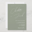 Recherche de vert mariage invitations Typographie