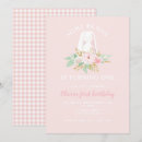 Recherche de lapins anniversaire invitations Baby girl