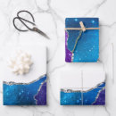 Recherche de bleu et argent papier cadeau Tendance