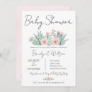 Recherche de cactus baby shower fille invitations Moderne